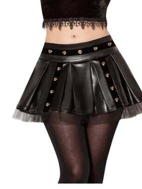 Y2K goth heart mini skirt